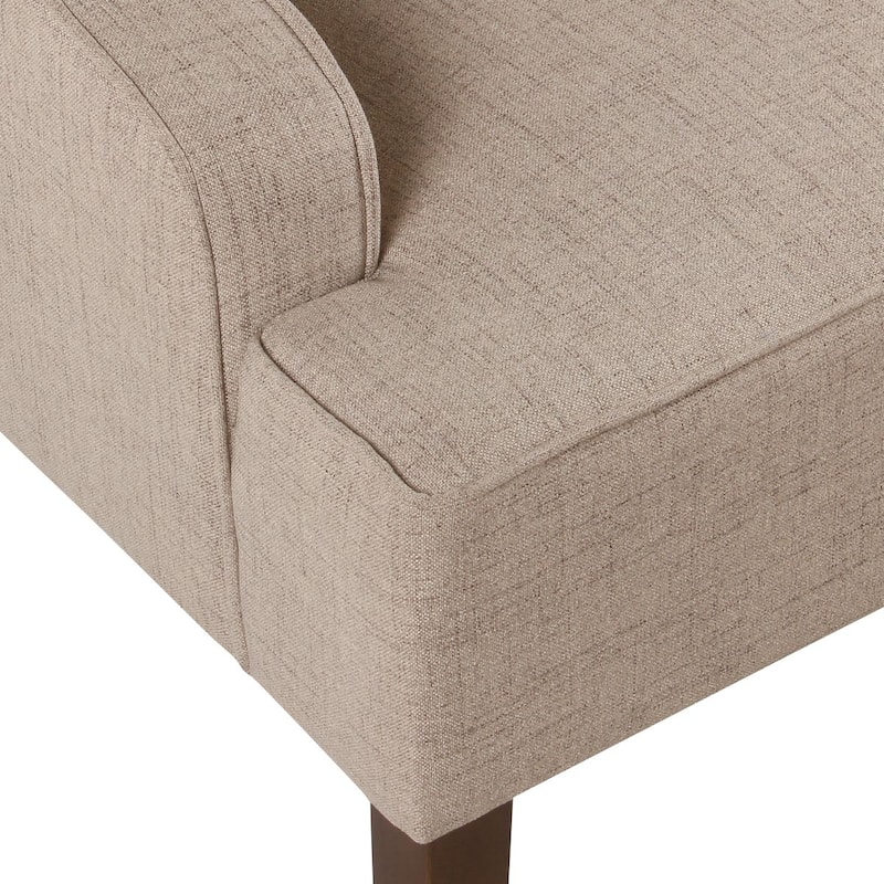 Porch & Den Lyric Tan Swoop Arm Accent Chair