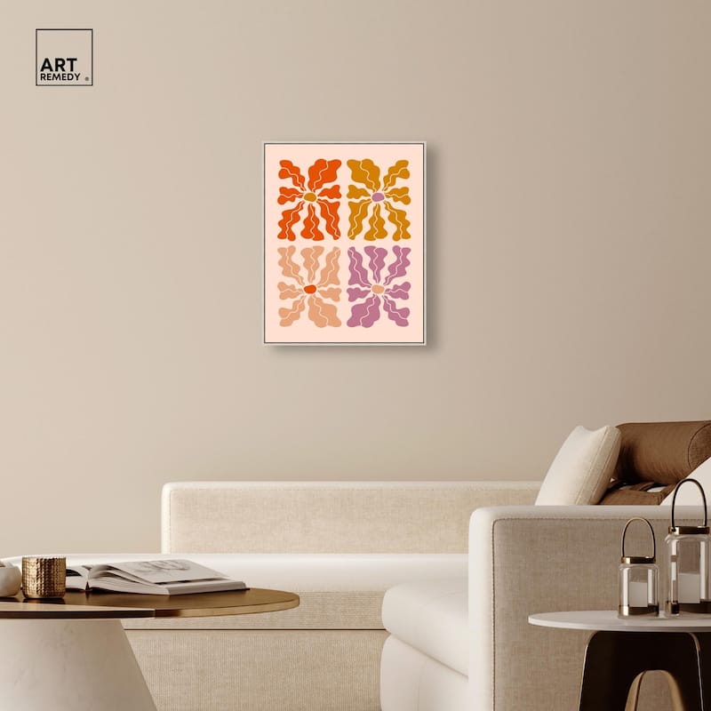Four Flowers Poster Canvas by Art Remedy