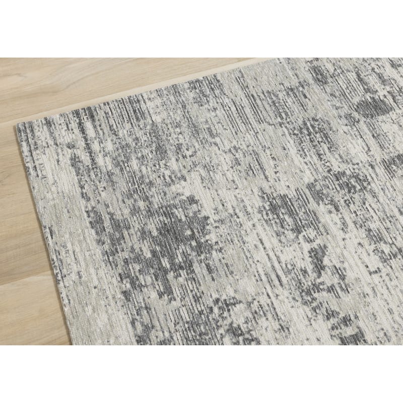 Kylie Collection - Grey Border Area Rug, 5'1" x 7'7"