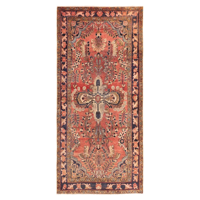 ECARPETGALLERY Hand-knotted Anatolian Vintage Dark Copper Wool Rug - 4'8 x 10'5