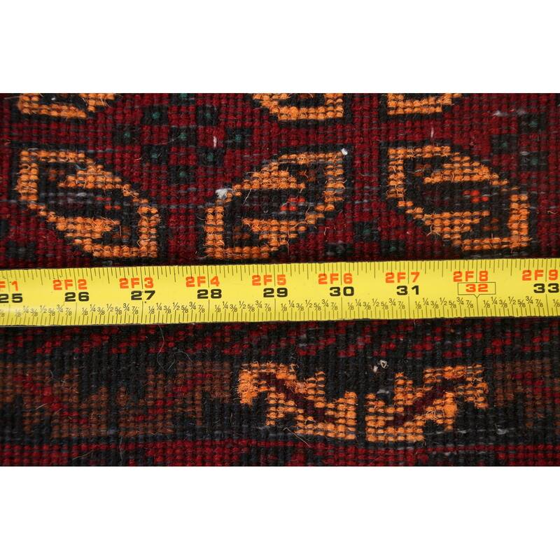 Geometric Balouch Persian Traditional Area Rug Wool Hand-knotted - 3'3" x 6'3"