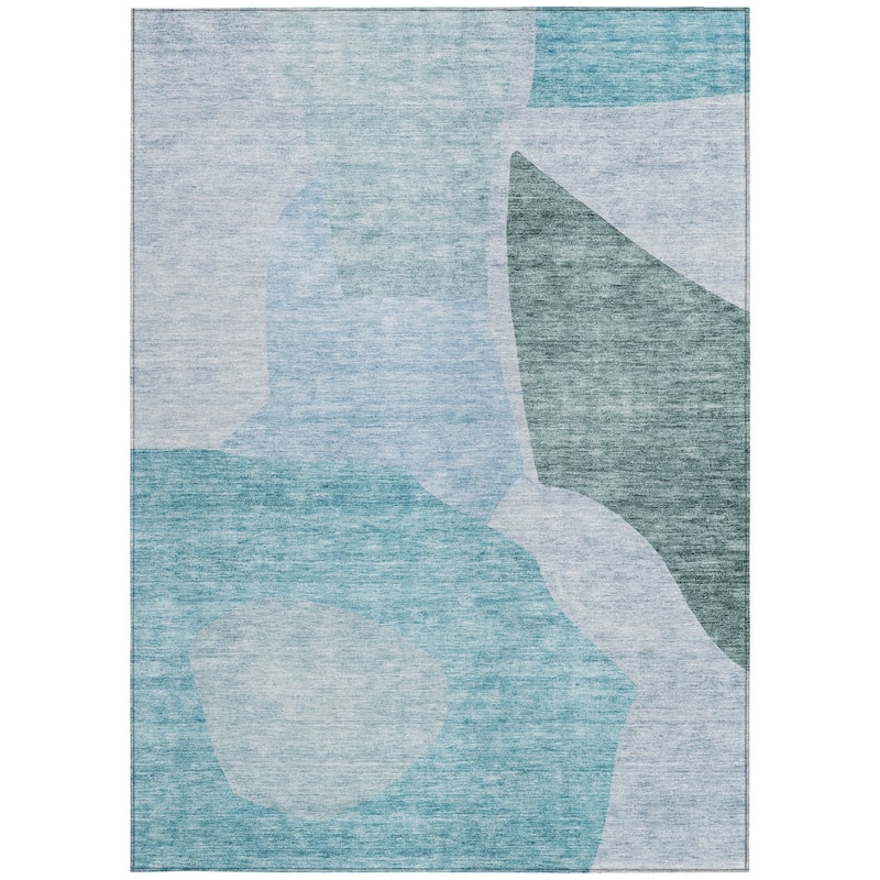 HomeRoots Abstract Transitional Rectangle Outdoor Rug