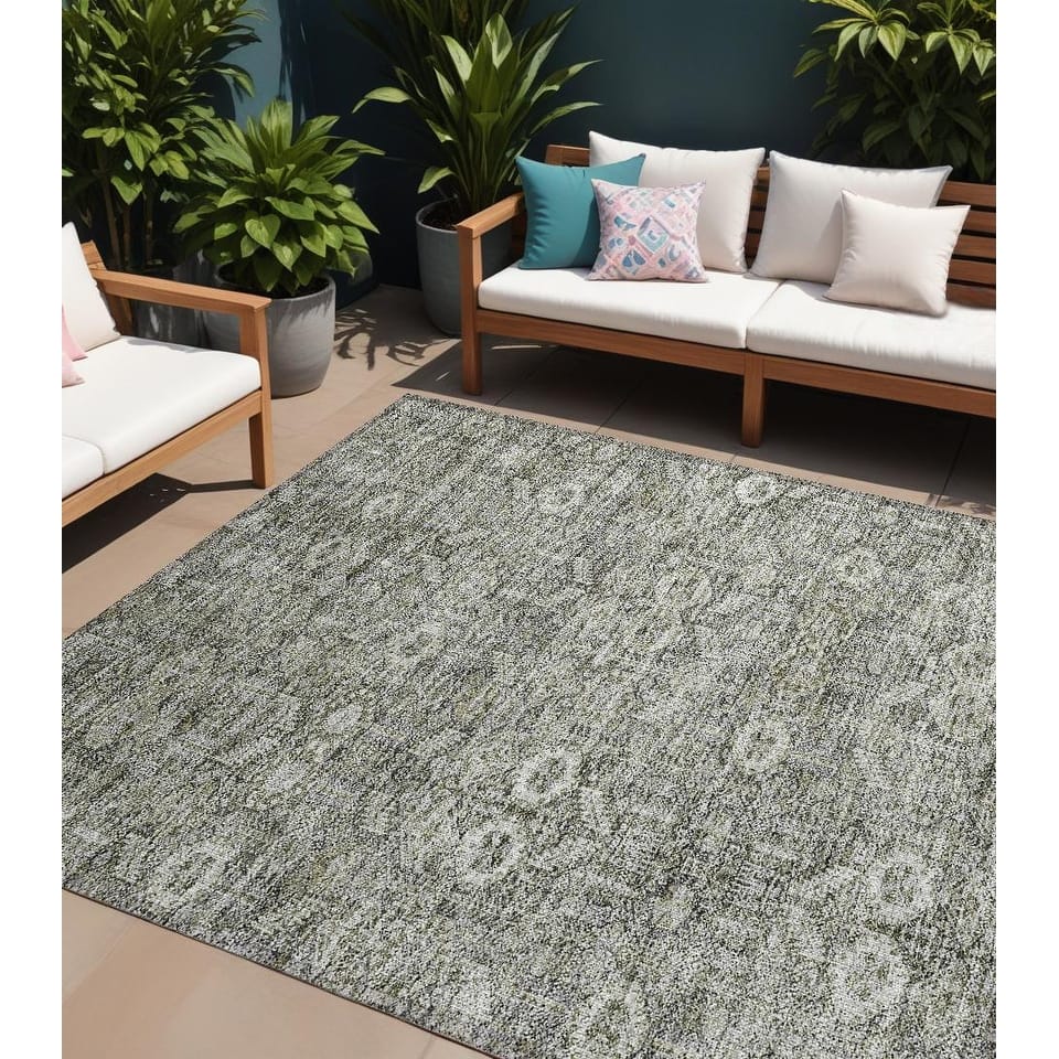 Jara Garden-Inspired Weather Resistant Classic Meets Modern Outdoor Rug