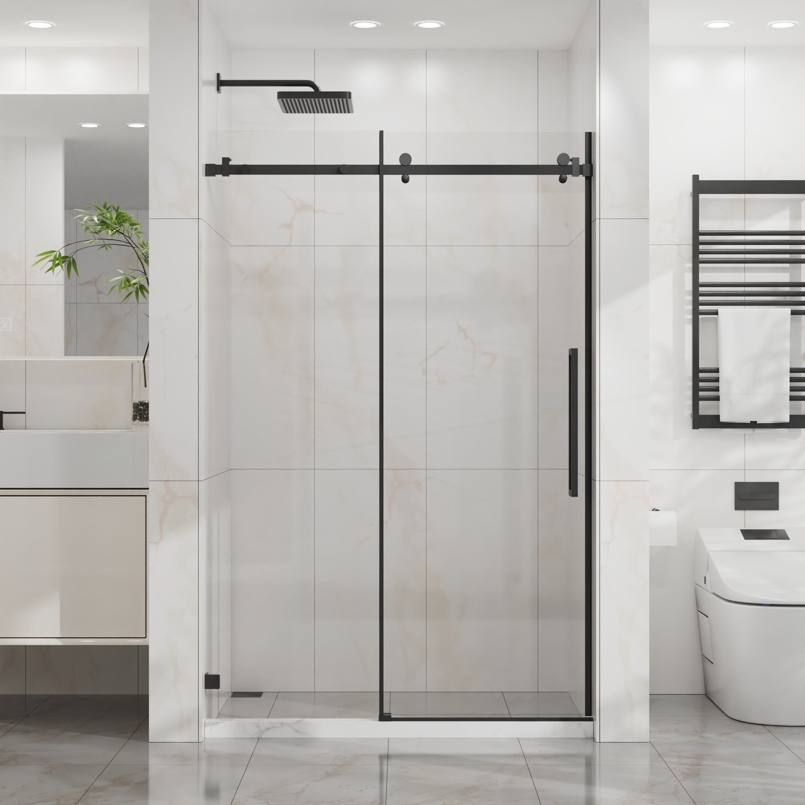 48" W x 72" H Sliding Shower Door