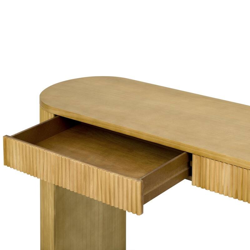 58.2" Wooden Console Table with Solid Pine Wood for Entryway Hallway and Living Room Decor