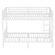 preview thumbnail 15 of 27, White Metal Bunk Bed Frame for Teens and Adults with Metal Slats