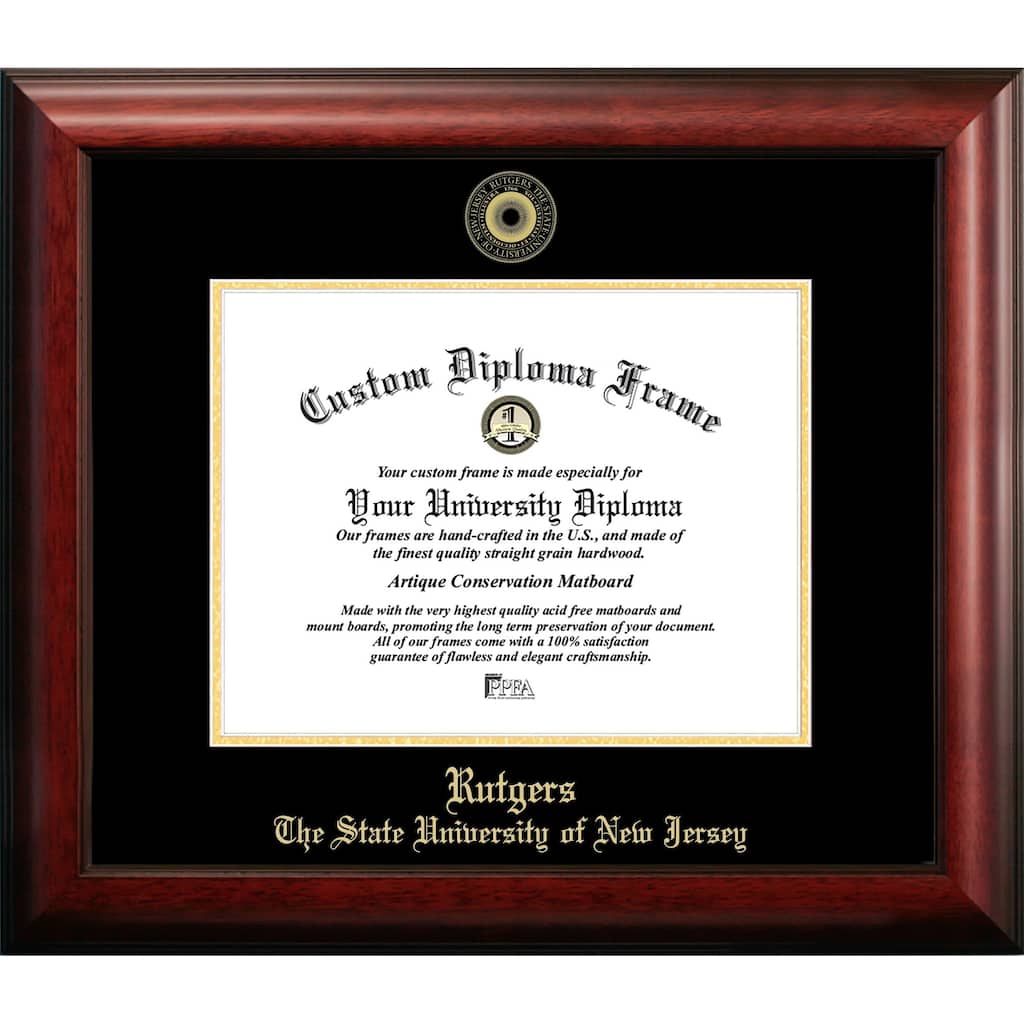 Rutgers University, The State University of New Jersey, 11w x 8.5h Gold Embossed Diploma Frame