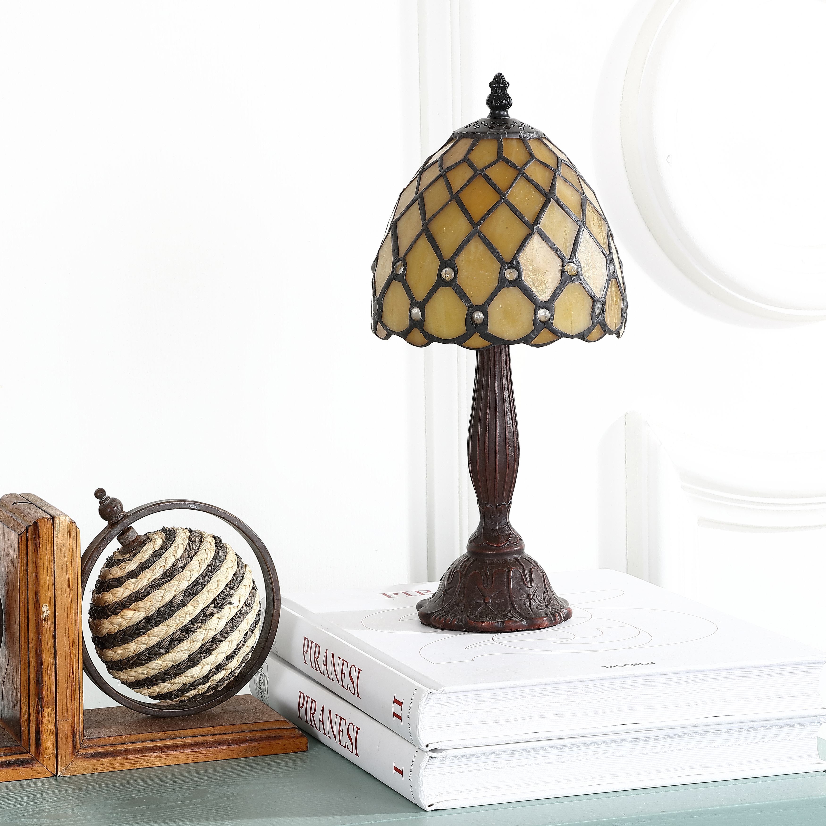 Carter Tiffany Style 12.5 LED Table Lamp Bronze by JONATHAN Y Bed Bath Beyond 35647992