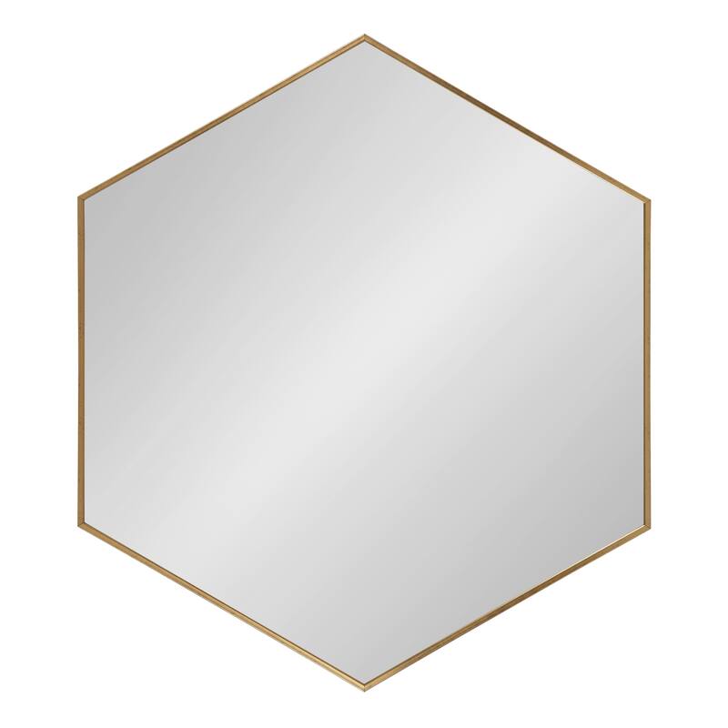 Kate and Laurel Rhodes 6-Sided Hexagon Wall Mirror - 30.75x34.75