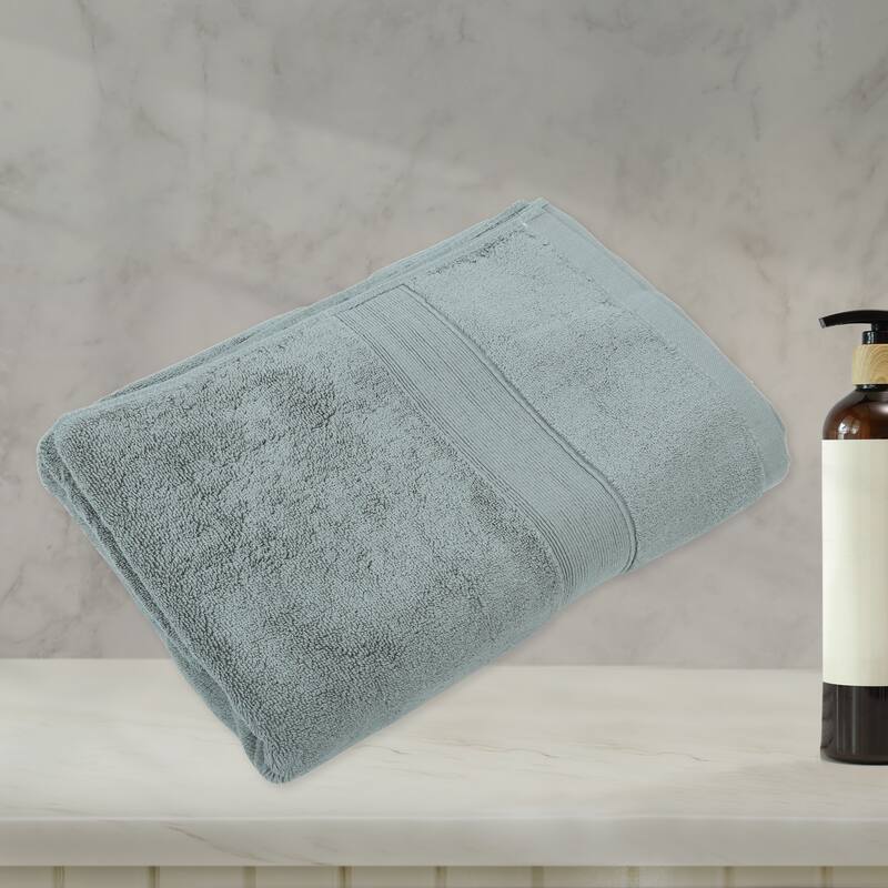 1 Pcs Cotton Bath Towel, Plain Soft Absorbent Cotton Bath Towel, 27.56" x 55.12" - Dark Gray