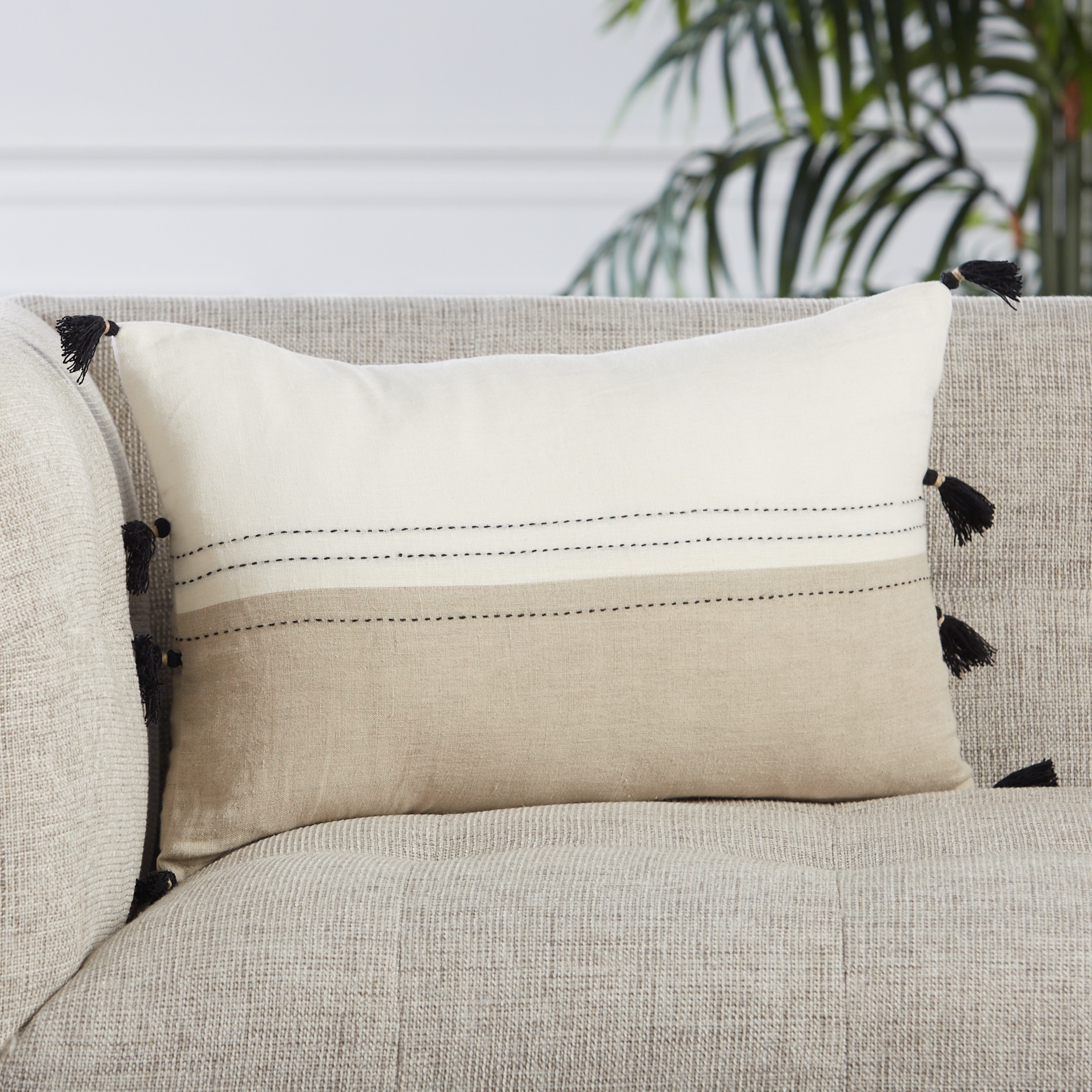 Esha Stripes Lumbar Pillow