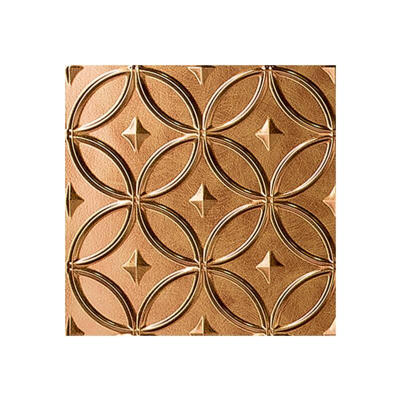 FASÄDE Rings Decorative Vinyl 2ft x 2ft Lay in Ceiling Panel in Antique Bronze (5 Pack) - 12in x 12in Sample - Antique Bronze