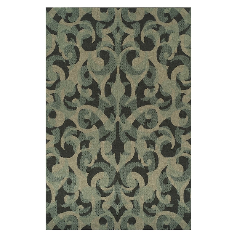 Superior Aldaine Vintage Damask Indoor Outdoor Area Rug
