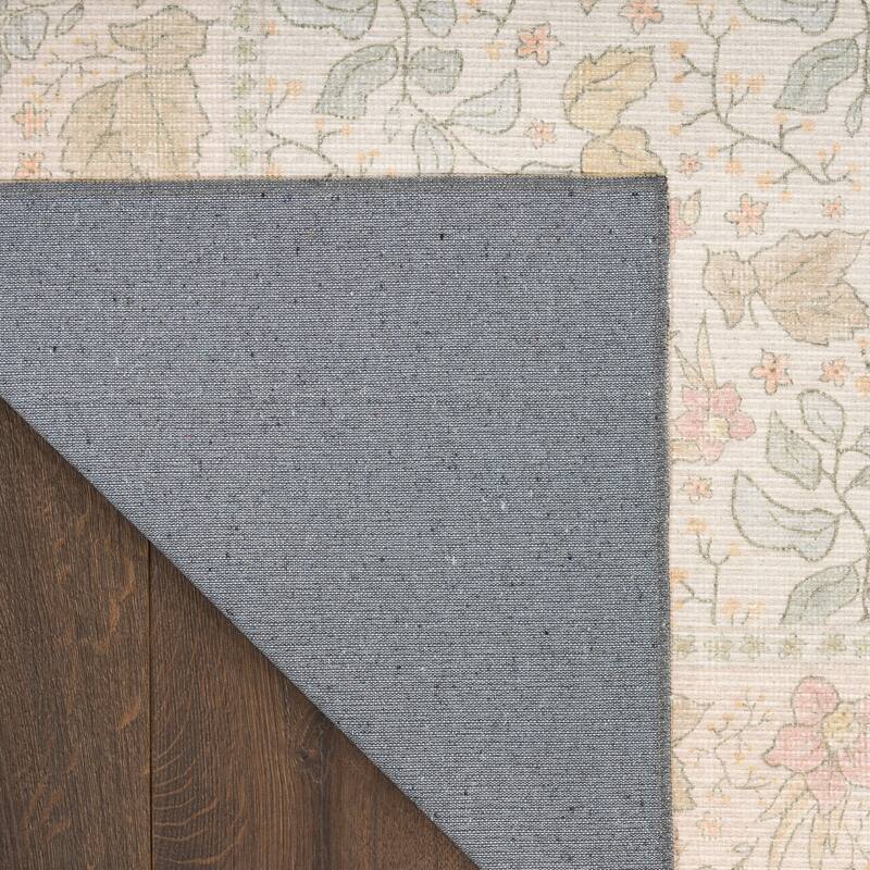 Nourison Botanical Washables Indoor only Textured Floral Area Rug