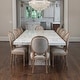 preview thumbnail 16 of 20, French Chic Vintage Dining Side Chair With Upholstered Linen Welted Fabric And Elegant Natural Rustic Wood Frame