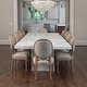 preview thumbnail 30 of 47, French Chic Vintage Style Dining Side Chair With Upholstered Linen Welted Fabric And Elegant Natural Rustic Wood Frame