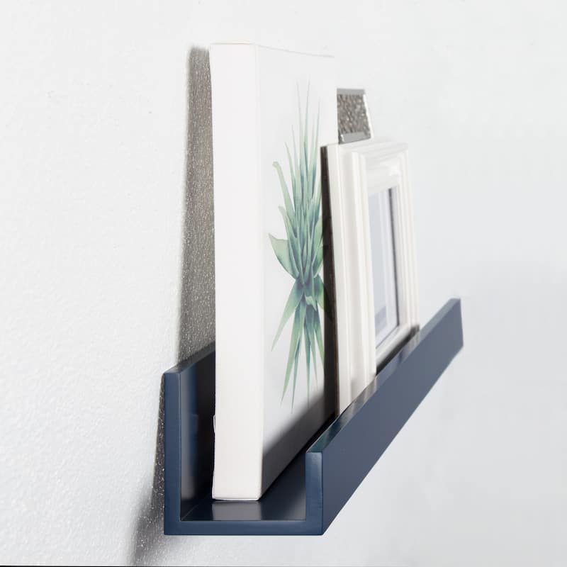 Levie 24 inch 2-Pack Wood Wall Picture Frame Holder Ledge