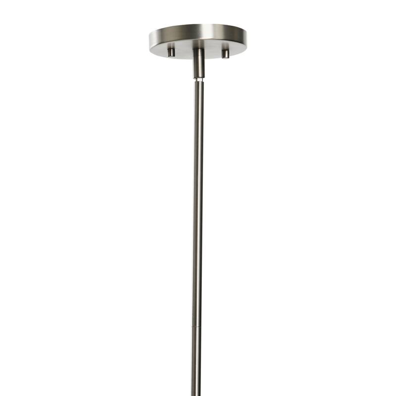 Metal and Glass 4-Light Linear Chandelier