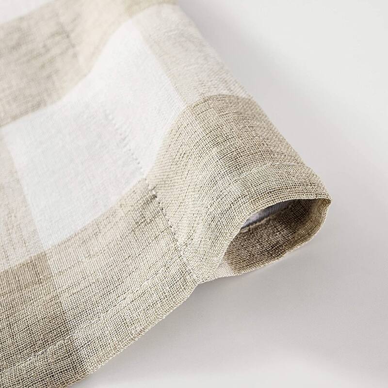 DriftAway Buffalo Check Woven Plaid Pattern Lined Blackout Rod Pocket Window Curtain Valance