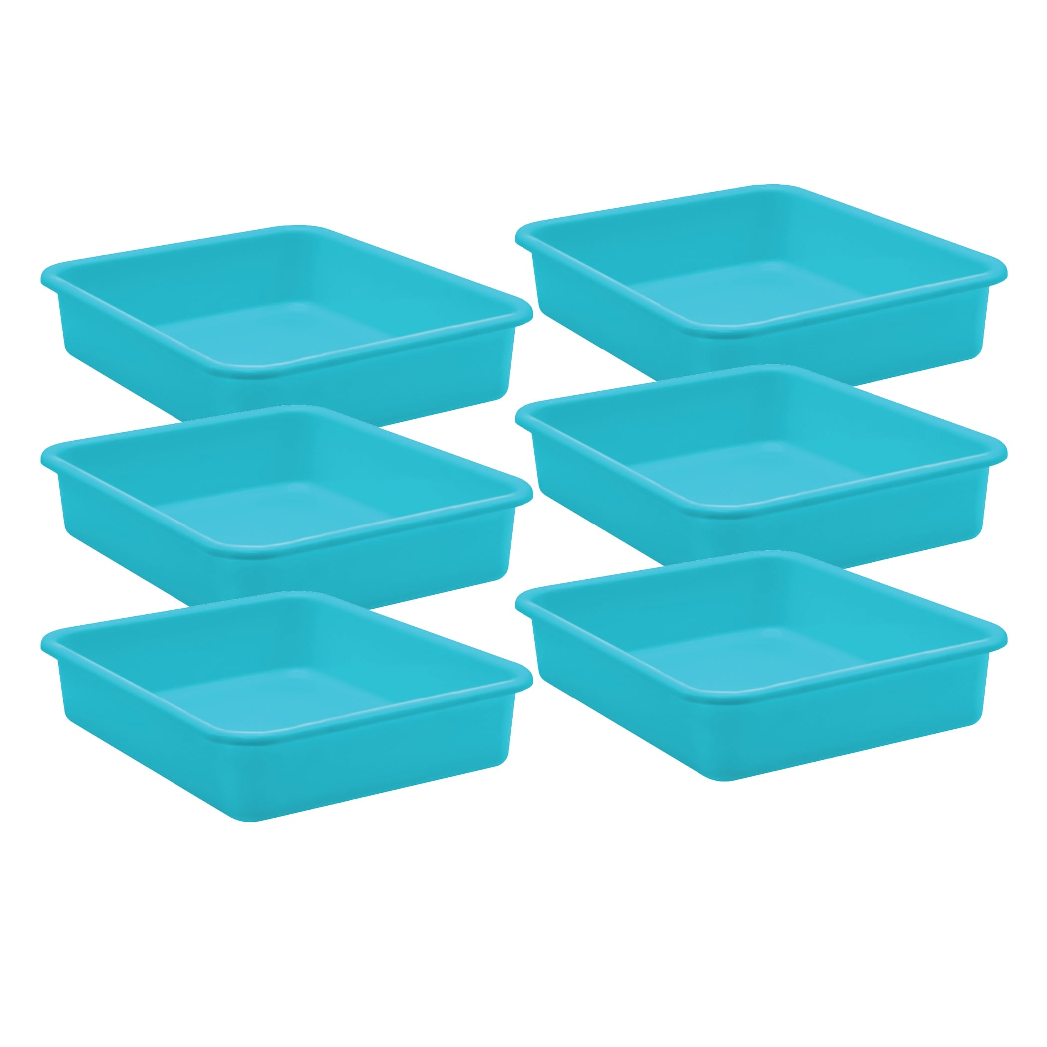 Teacher Created Resources Teal Large Plastic Letter Tray, Pack of 6
