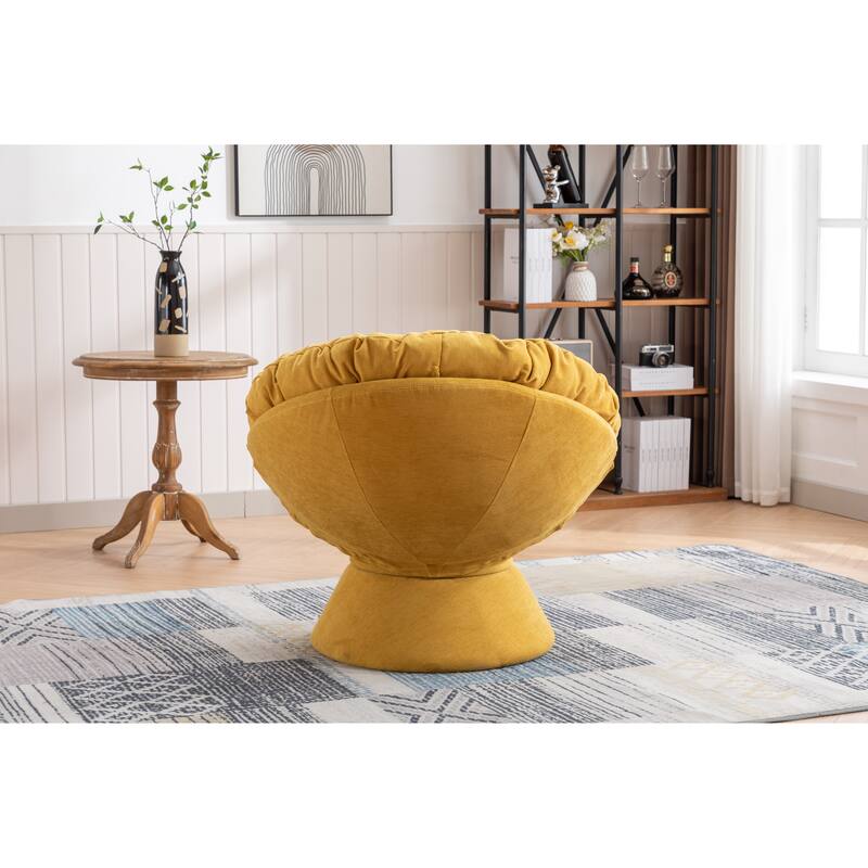 Oversized Swivel Accent Chair, 360-Degree Swivel Barrel Chair, Papasan Chair for Living Room and Bedroom Comfort