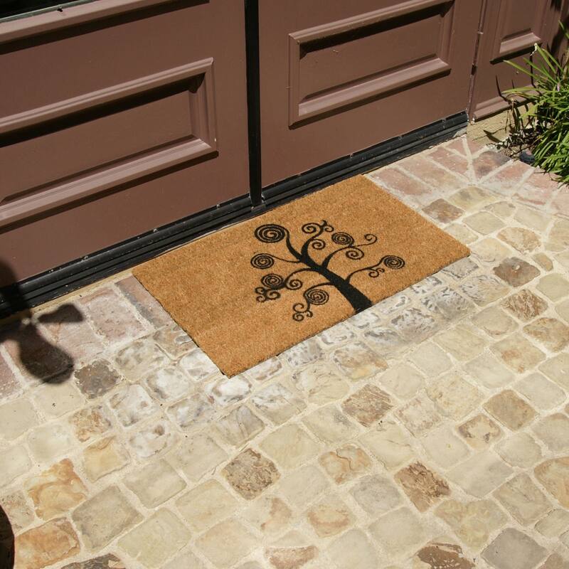 Rubber-Cal "Deciduous Tree" Modern Door Mat, 18 x 30-Inch