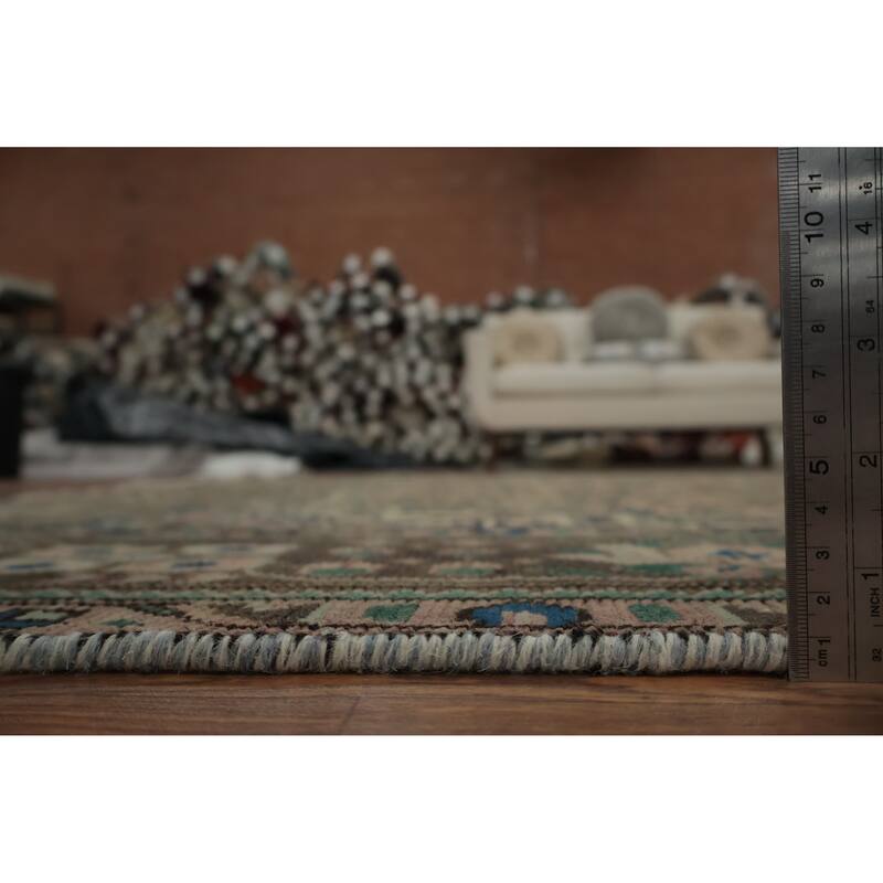 Hand Knotted Oriental 100% Wool Carpet Traditional Medallion Pink Tabriz Area Rug - 9' 8'' X 6' 6''