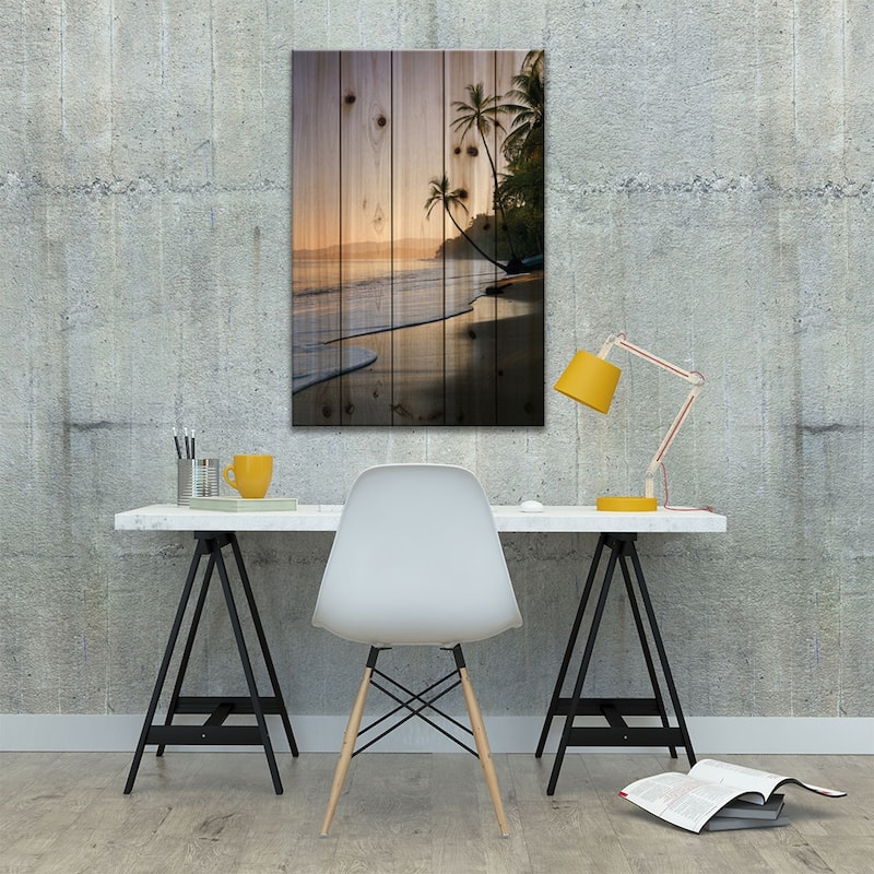 Sunset At The Beach, Bahia Drake, Osa Peninsula, Costa Rica Print On Wood by Matteo Colombo - Multi-Color