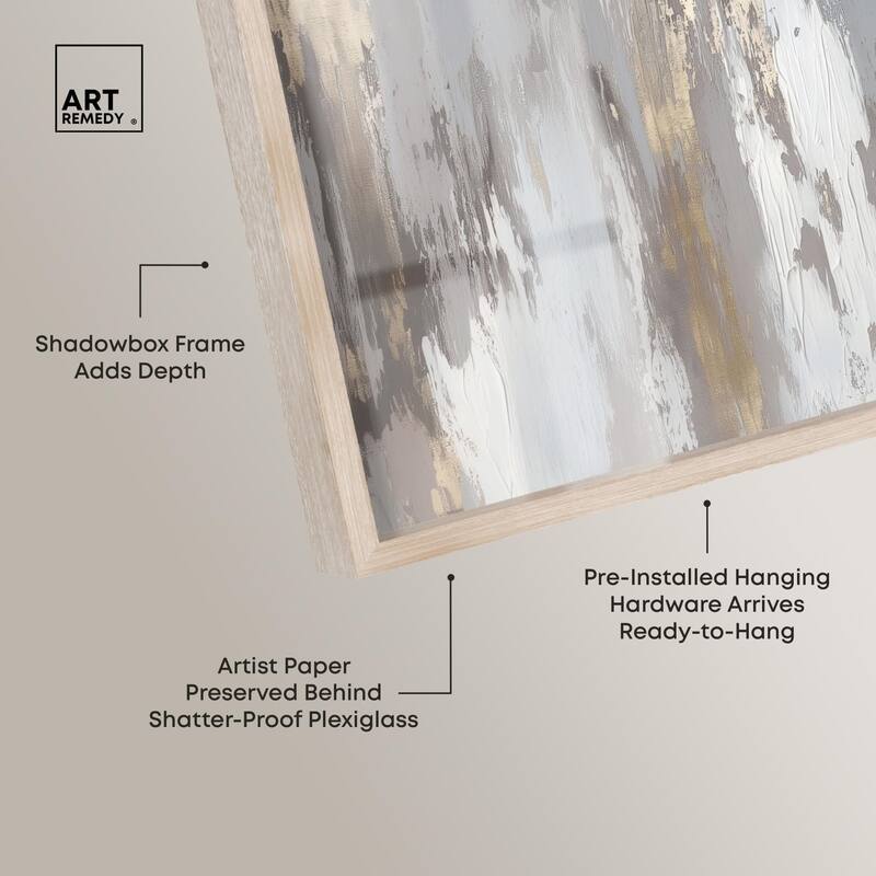 Flooding Gold I Shadowbox by Art Remedy