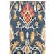 SAFAVIEH, Handmade Marietje Blossom French Country Wool Area Rug - 2' x 3' - Navy/Multi