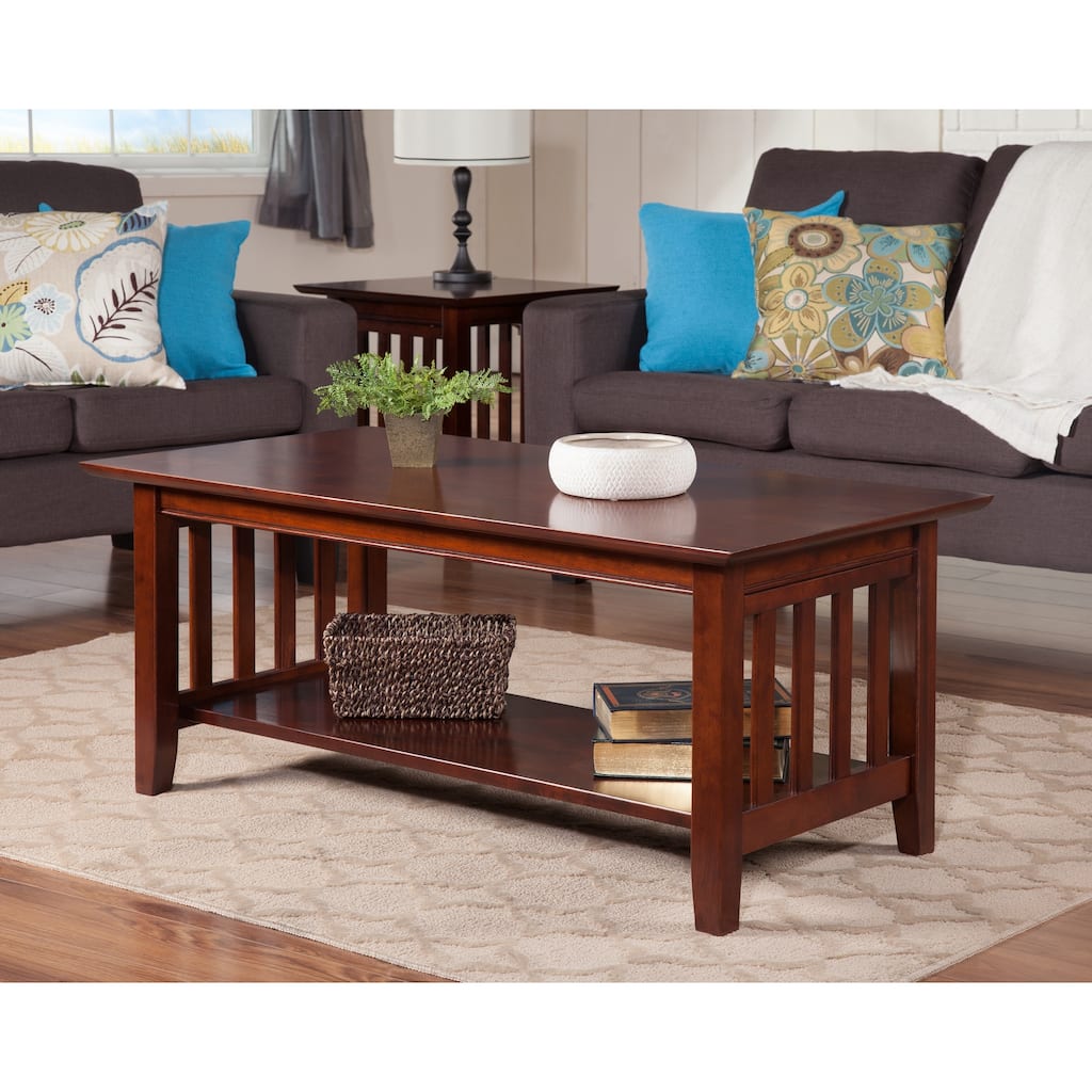 Mission Solid Hardwood Coffee Table in Walnut
