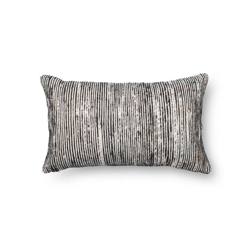 Recycled Sari Silk Stripe Rectangle Throw Pillow or Pillow Cover