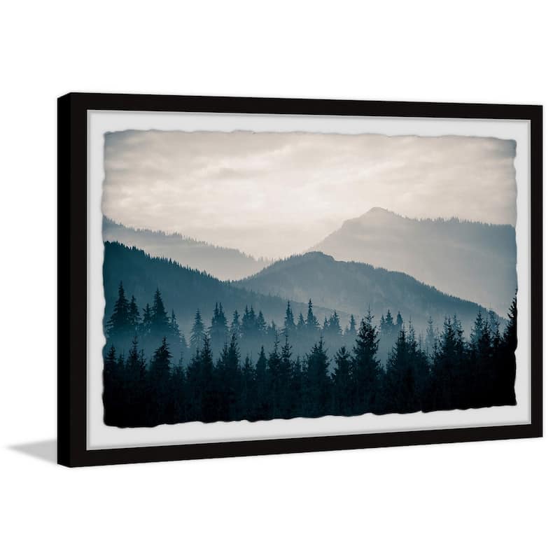 'Forest Morning View' Framed Painting Print