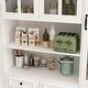 preview thumbnail 18 of 82, White Buffet Sideboard & Curio Bookcase Cabinet with Glass Doors
