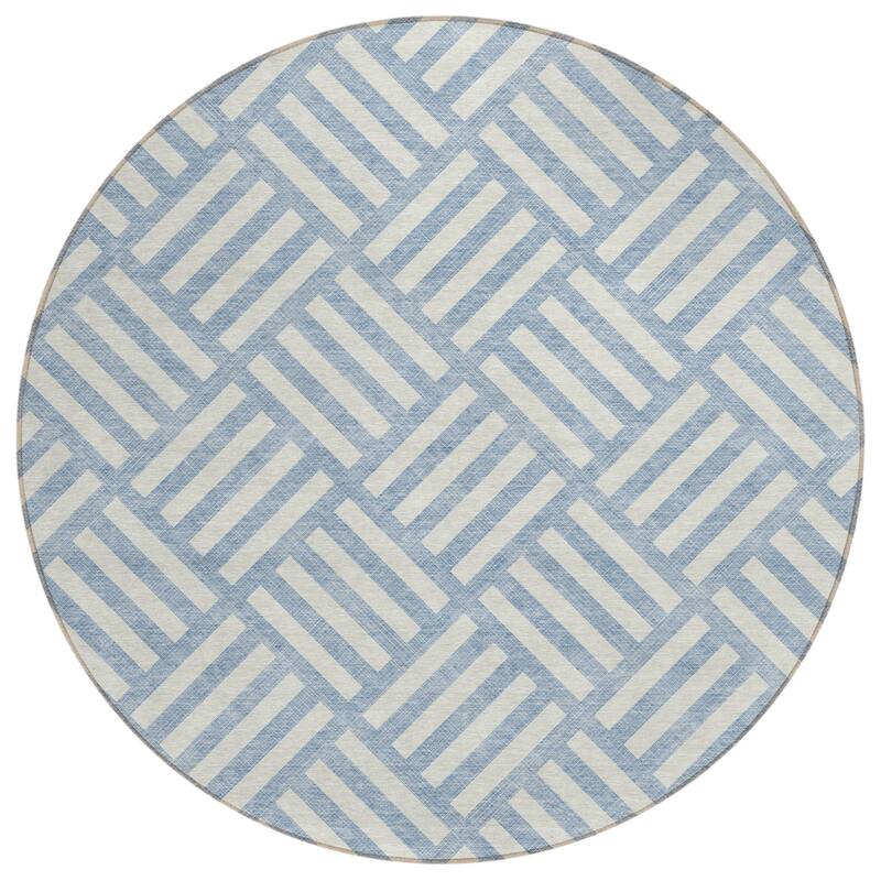 HomeRoots Geometric Transitional Rectangle Outdoor Rug