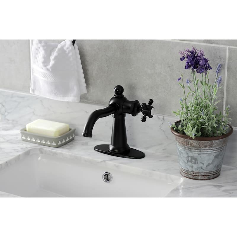Nautical Single-Handle Bathroom Faucet with Push Pop-Up