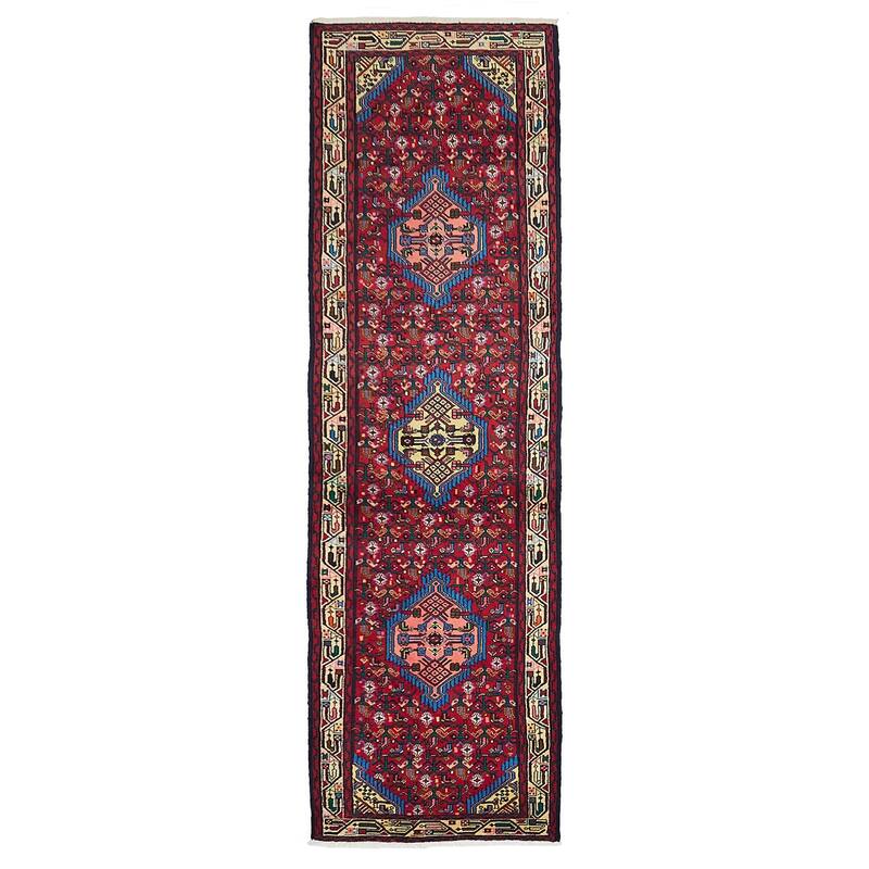 ECARPETGALLERY Hand-knotted Konya Anatolian Red Wool Rug - 2'10 x 9'5