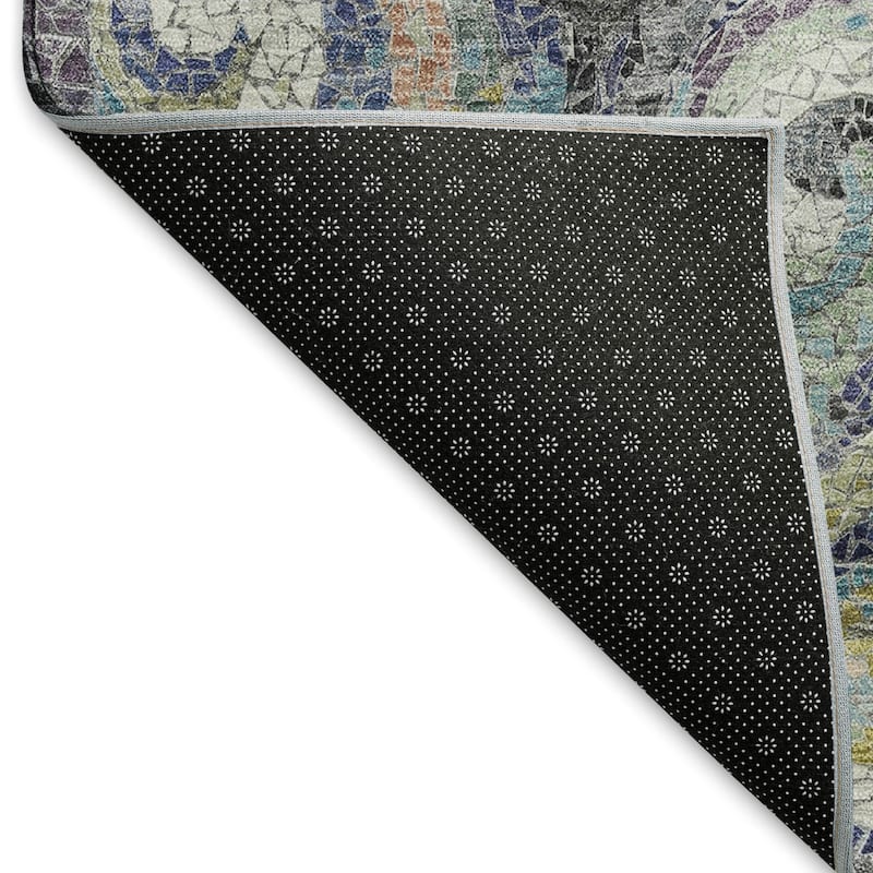 Premium Washable Super Soft Contemporary Mosaic Wave Mayfield Rug