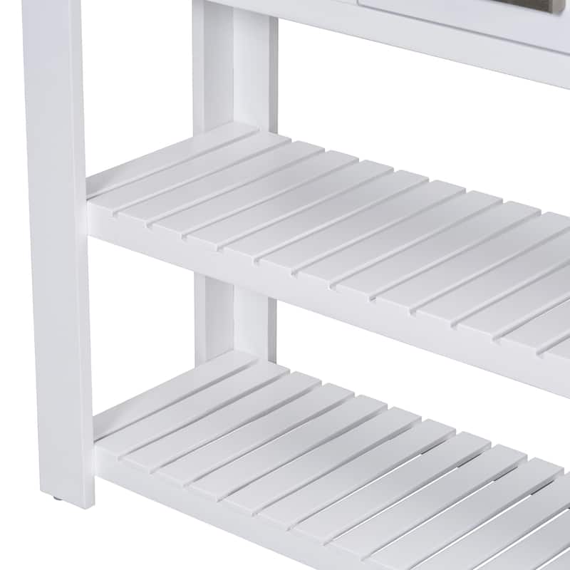 Styli Entryway Console Table with 4 Drawers and 2 Shelves