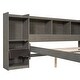 preview thumbnail 7 of 11, Queen Size Wood Platform Bed wMulti-storage Headboard and Drawer, Gray