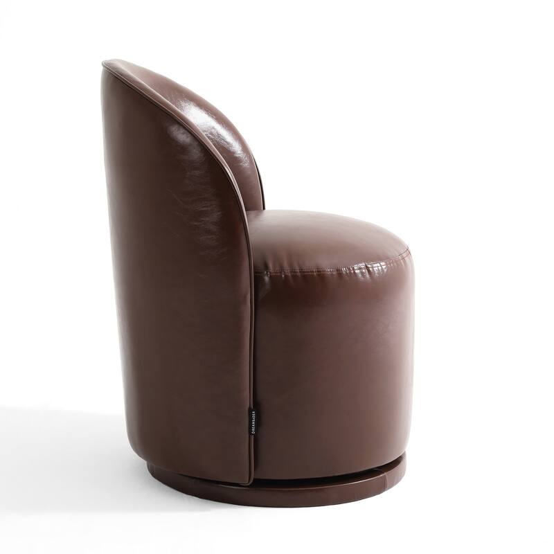 Modern Armless 360-Degree Swivel Dining Chair Barrel Chair