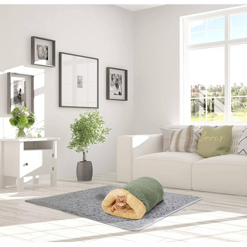 GOOPAWS 4 in 1 Self Warming Burrow Cat Bed