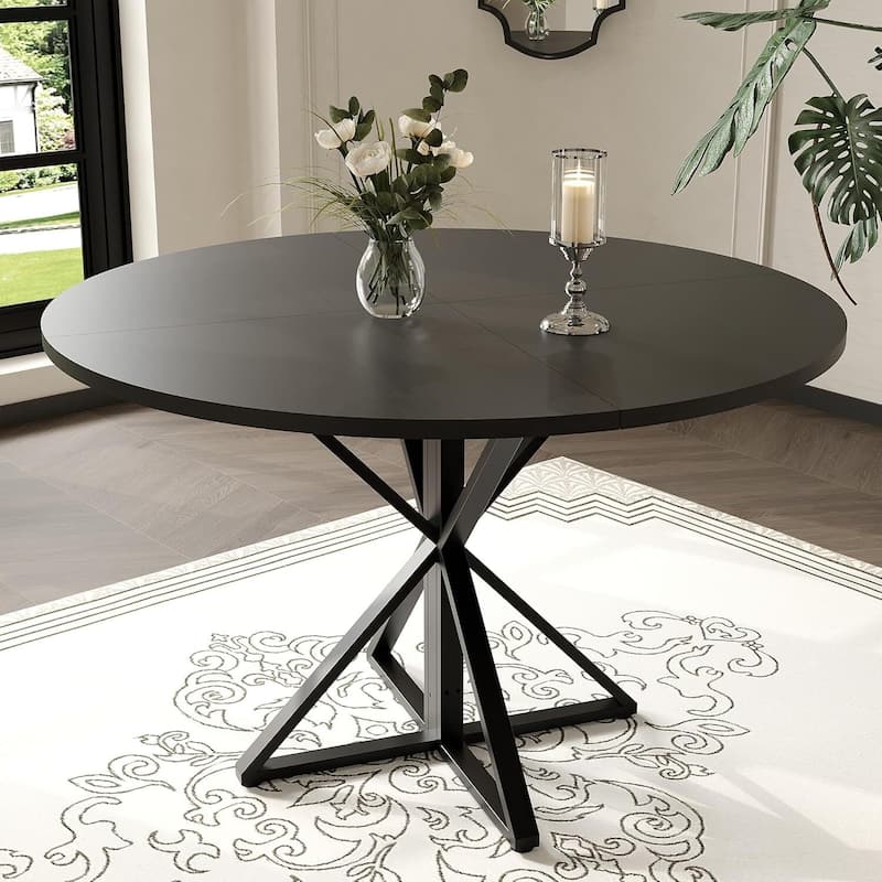 47" Kitchen Round Dining Table, Space Saving - N/A