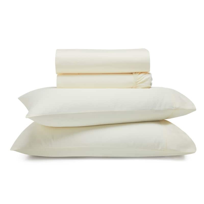 Blue Nile Mills Ultimate Fit Cotton Sateen Sheet Set, Multi-Size Depths for Deep Pocket Bedding