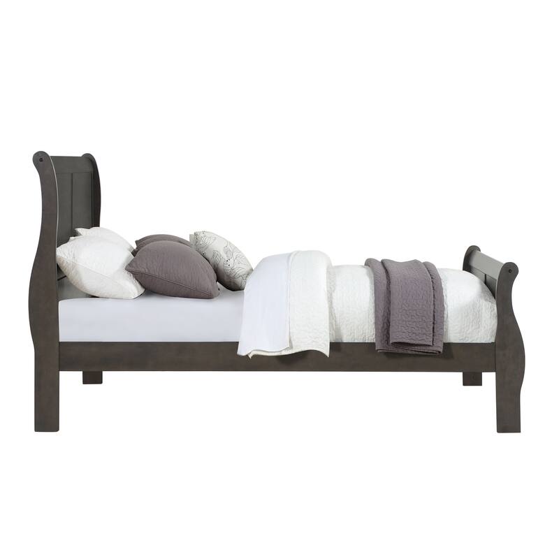 Cavender Dark Grey Sleigh Panel Bed