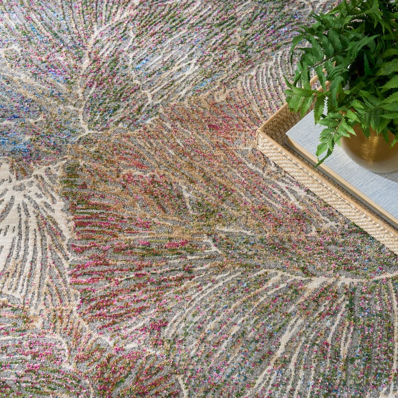Nourison Quaint Harmony Indoor only Green Floral Area Rug