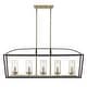 preview thumbnail 2 of 5, Golden Lighting Mercer 5 Light 38" Wide Taper Candle Linear Chandelier