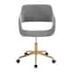 Option Grey Fabric/Gold Metal