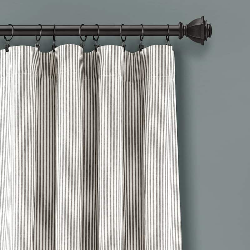 Lush Decor Vintage Stripe Yarn Dyed Cotton Window Curtain Panel Pair