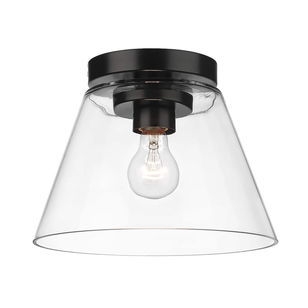 Golden Lighting Penn 1-light Flush Mount in Matte Black